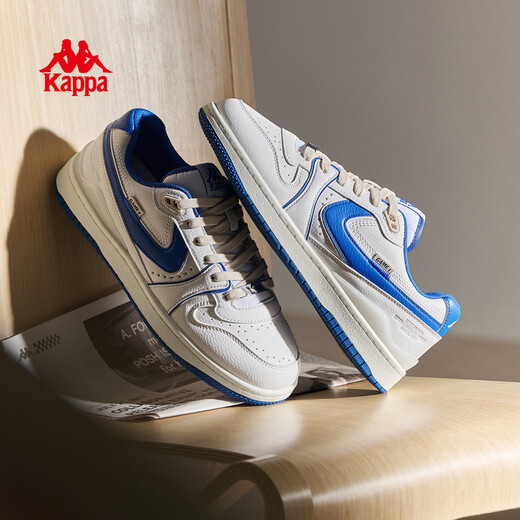 Kappa (Kappa) Women's Shoes Women's 2025 Winter New Thick Soled Height White Shoes Soft Soled Sports Shoes Casual Versatile Couple Shoes Classic White/Mao Yue Blue 39