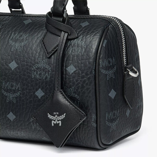 MCM ELLA small Boston bag hand-held crossbody bag women's bag black gift