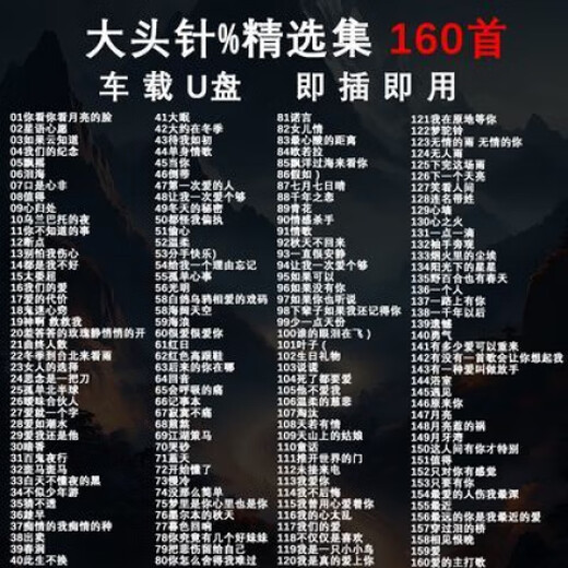 Pin Car U Disk Album Song Selection Douyin Internet Celebrity Ai Cover 2025 Sad Popular Popular U Disk Pin Car U Disk 160 Songs