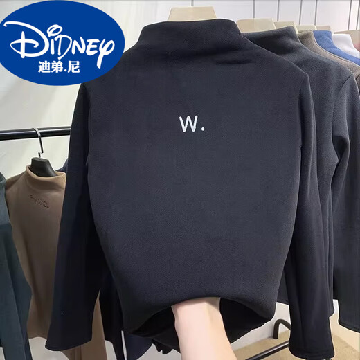 Didi.Ni HEYDIDY children's bottoming shirt half turtleneck plus velvet thickening for big children and girls autumn tops t-shirt autumn and winter baby inner autumn clothes pink 120 cm