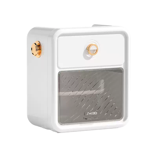 Yusenyi toilet paper box wall-mounted toilet multi-functional roll paper holder toilet paper box free of special punching waterproof toilet paper box cream yellow large size (garbage bag opening for easy removal of paper)