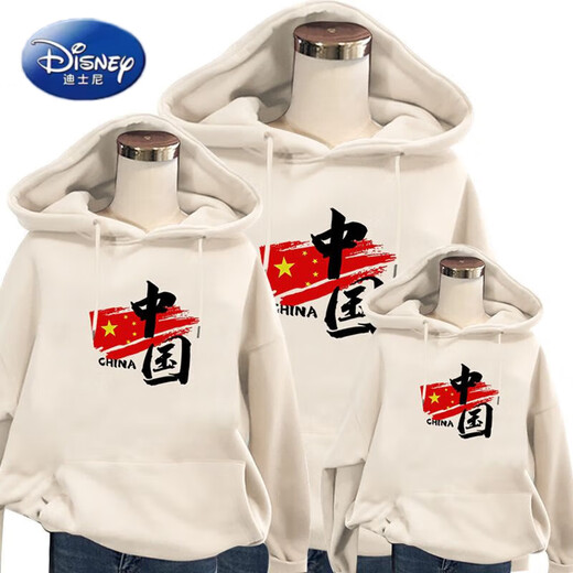 Disney (Disney) parent-child clothing winter family of three mother-daughter clothing Western-style sweatshirts for four Korean version Internet celebrity high-end family sweatshirts autumn hooded red 100 women S