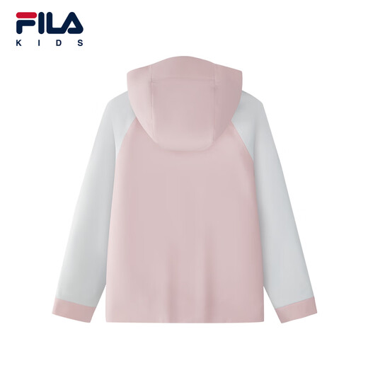 FILA children's jacket 2026 spring new style girls' outdoor loose hooded top for middle and large children red pink-PK 140