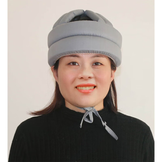 Universal anti-fall protection artifact for the elderly, anti-collision headgear, autumn and winter headgear, anti-fall headgear, middle-aged and elderly people after craniotomy surgery, lilac purple thread, radiotherapy and chemotherapy rate after craniotomy surgery