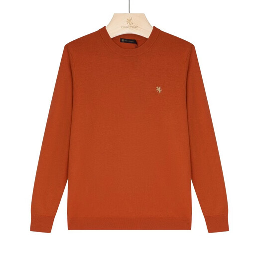 PAULO PEDRO counter same style Men's comfortable, skin-friendly, simple daily 100% wool warm sweater MLDC65301 Orange Regular MLDC65301 M (170) 90-110Jin Jin equals 0.5 kg