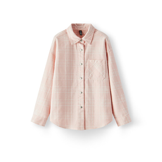 Semir Senrou | Denim shirt women's spring mid-length oversize off-shoulder long-sleeved shirt 103125105002