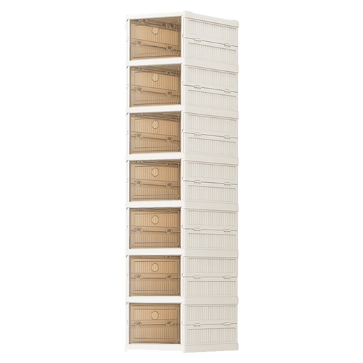 Yusenyi shoe box storage box transparent household door folding shoe cabinet multi-layer shoe rack shoe storage 1 column 8 layers can hold 48 size shoes
