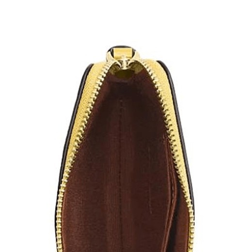 COACH Corner Zip 16 front metal logo zipper closure cow split leather wallet small size female default basic outfit (bag + dust bag)