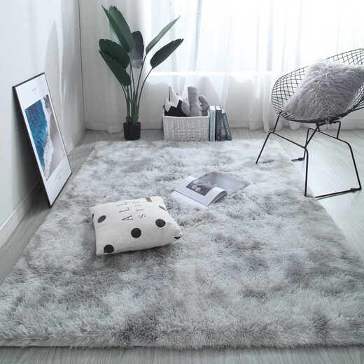 Fantasy thickened carpet, bedroom bedside blanket, living room coffee table blanket, room full cushion, plush sofa balcony non-slip floor mat, coffee color, newly upgraded thickened version, 100x160 cm, soft and delicate fluff, soft to the feet.