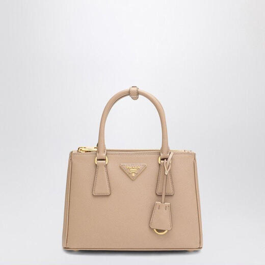 PRADA Women's Clutch Portable Storage Daily Carry Lightweight Design Simple Style Light Pink Leather Material Pink TU