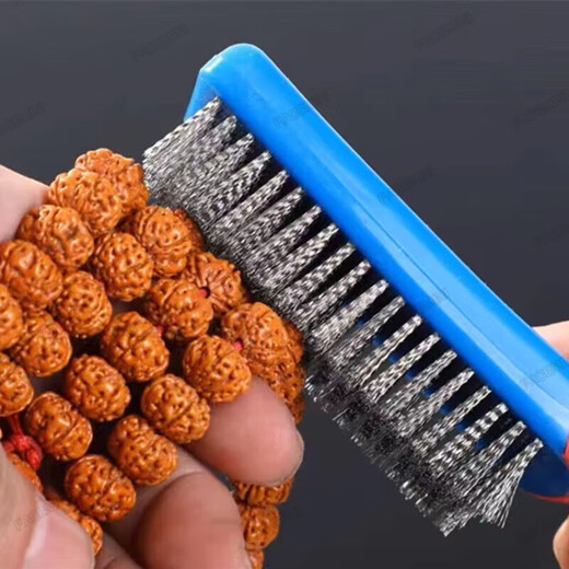 FACE MINI literary brush, wire brush, walnut brush, cleaning gaps, Rudraksha olive core bracelet, polishing, patina base