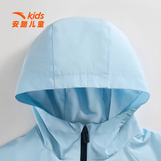 ANTA (ANTA) children's jacket boys' warm top 2026 spring new comfortable four-proof outdoor thick windproof jacket 6603-2 cool blue 160 cm