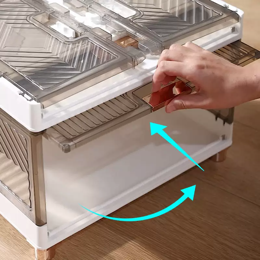 Yusenyi Swedish Yishi Home Furnishing Shoe Box Foldable Large Capacity Shoe Rack Storage Free Installation Shoe Storage Wind Pull-out Box High Quality Brown Six Layers (37.5x27.5x121.5)