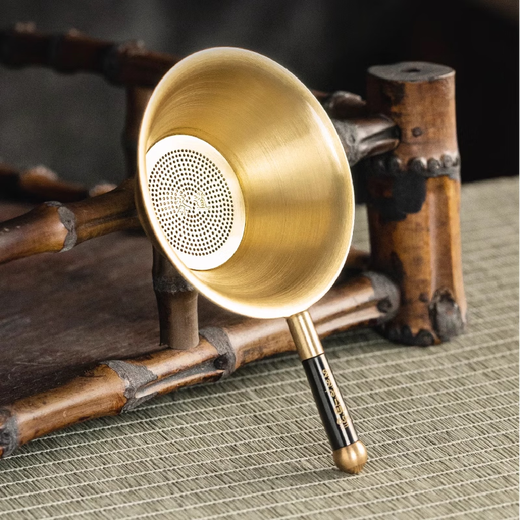 He Jiagong stainless steel tea drain filter fair cup tea filter filter tea brewing kung fu tea drain set bucket koi lotus tea drain set