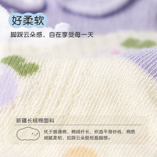 Niduoxiong baby socks summer thin cotton socks baby breathable mesh socks girls boneless socks children's socks S4013 summer large mesh 4 pairs 6-12 months (suitable for feet 9-11cm long)