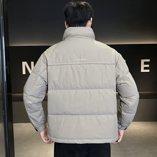 Snow Flying (SNOWFLYING) high-end men's stand-collar down jacket winter new style high-end versatile warm down top casual trendy jacket black 2XL 140-160Jin Jin equals 0.5 kg