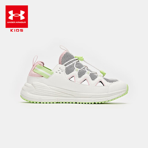 Under Armor Boys and Girls Outdoor Sandals Children's Outdoor Shoes Summer Functional Sports Shoes Large Mesh Breathable Running Shoes 2521814 White 31 (Kids)
