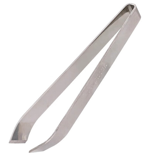 Chengai stainless steel garlic peeler, peeling garlic artifact clip, pig hair plucker, household pliers, chicken and duck tweezers (2 pieces in total), 1 each with oblique mouth + flat mouth, stainless steel garlic peeler