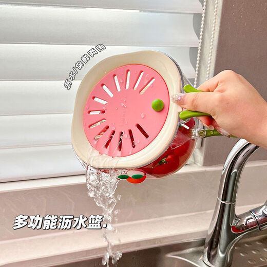 Fantasy dopamine sink drain basket new style fruit washing and preservation multi-functional household tableware 2025 new dish sink pink + patch