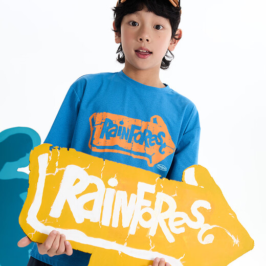 Mipo cyclone quick-drying T-shirt 26 spring new children's long-sleeved round neck bottoming top blue 120cm