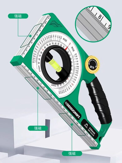 Minite German Minite high-precision strong magnetic slope ruler measuring angle meter balancer multi-function small level ruler professional type with strong magnetic multi-function slope ruler-comes with carabiner