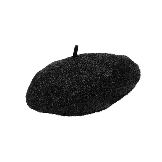 Chanel New Year's Gift Fashionable and Versatile Beret Women's Black Black M Basic Packaging - No Box