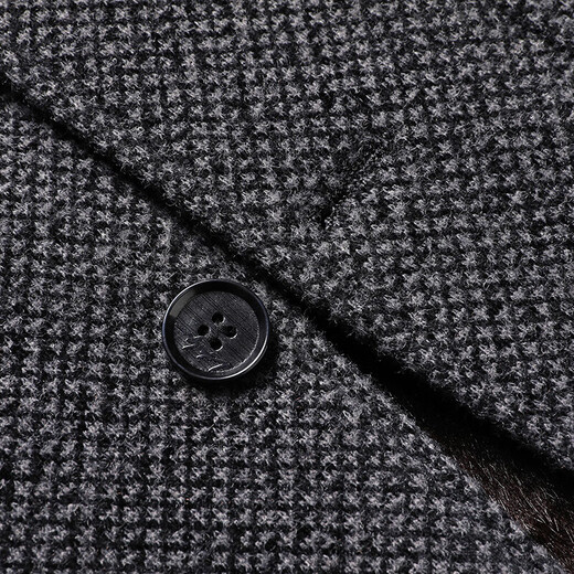 Dad chenille jacket men's velvet thickened middle-aged and elderly woolen cotton jacket middle-aged men's winter clothing cotton clothes dark gray L 175 yards 110-125Jin Jin equals 0.5 kg