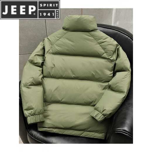 JEEP SPIRIT Fashionable Thin Down Jacket Men's Winter 2025 New Stand Collar Warm Jacket Popular Coldproof Bread Jacket Gray XL