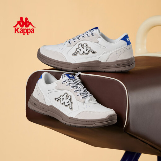 Kappa Kappa Women's Shoes Sports Shoes 2026 Spring New Soft Sole Light Casual Shoes Outdoor Versatile Wear-Resistant Running Shoes Classic White/Brown Gray 37