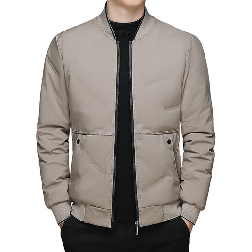 LILANZ down jacket baseball collar autumn and winter new style white duck down thin versatile jacket down jacket for young and middle-aged people haze blue M (165) recommended 80-100Jin Jin equals 0.5 kg