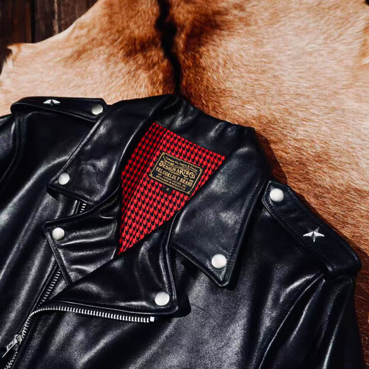 CHEVALPES international first-line brand new product 1.5MM thick classic 613 Marlon Brando vegetable-tanned horsehide leather jacket bias-launched vegetable-tanned horsehide S