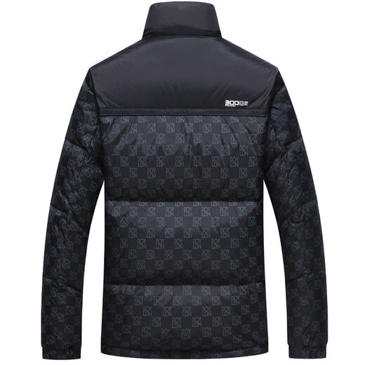 利郎商场同款男装羽绒服冬季新款中青男士鹅绒短款立领加厚保暖外套 黑色 XL 180码(建议140-160斤)