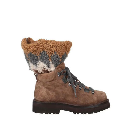 Brunello Cucinelli Light Luxury Women's Ankle Boots Khaki 20 | 36 EU