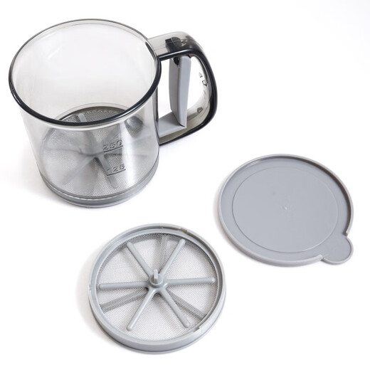 OIMG German ultra-fine hand-held semi-automatic flour sieve household kitchen filter baking tool leaking mesh sieve duster double-layer semi-automatic flour sieve