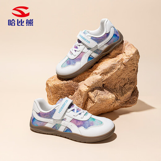HOBIBEAR children's shoes spring new all-match casual shoes children's sports sneakers for boys and girls moral training shoes 617166 white camouflage 30