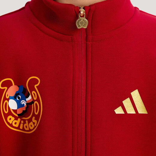 Adidas Children's Clothing 26th Spring and New Year Boys' Sports Suit Large Children's Knitted Loose Long-Sleeved Two-piece Set KV6978