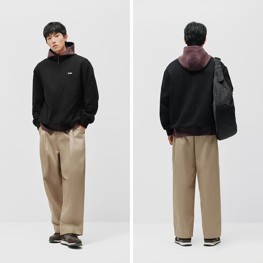 Semir Senrou | Shopping mall same style Guobo Yanyi joint series sweatshirt men's spring stand-up collar couple wear 2026 new black 90001 M