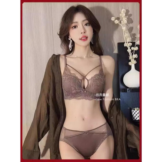 Victoria's Secret Red Zodiac Year Underwear Women's Small Breast Gathering and Anti-sagging Sexy Adjustable Bra Set Red-Set Counter Style 85B 38