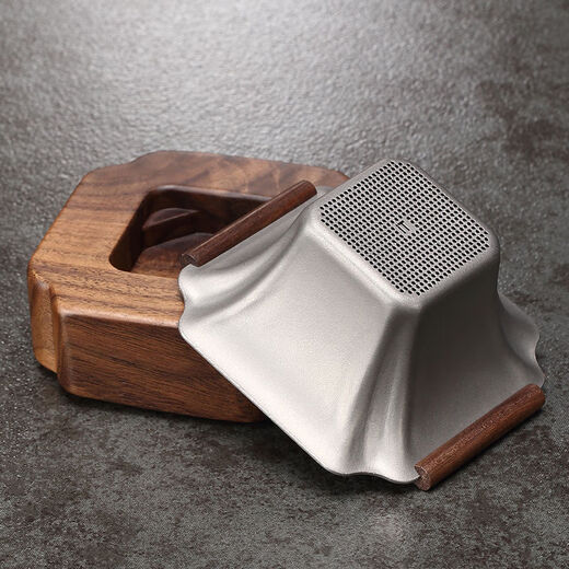 Chengao leak filter leak fine leaf filter mesh titanium natural color-square titanium wood drain set