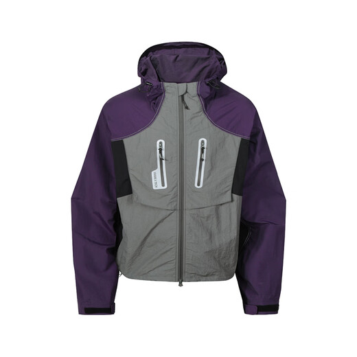 GUKA уличная быстросохнущая дышащая ветровка мужская новая весенняя стильная ретро контрастная цветовая гамма с капюшоном походная рабочая куртка универсальная фиолетовая M
