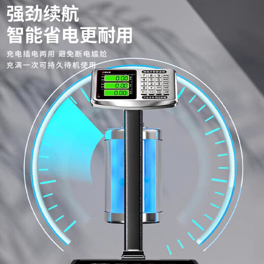 Jingxi Selection Rechargeable Platform Scale Electronic Scale Commercial High-Precision Floor-Standing Vegetable Scale Price Counting Express 150kg LCD Model 42X32cm Extra Thick Bold Model