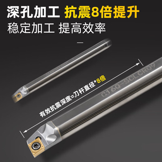 S Wolframstahl-Anti-Schock-Innenloch-Werkzeughalter, erweiterte Legierung, Anti-Schock-Innengewinde, kleine Bohrung, innere Kühlwasser-Drehmaschine, Werkzeughalter-CLCR C25S-STUPR11, gerades Messer, Wolframstahl, Anti-Schock