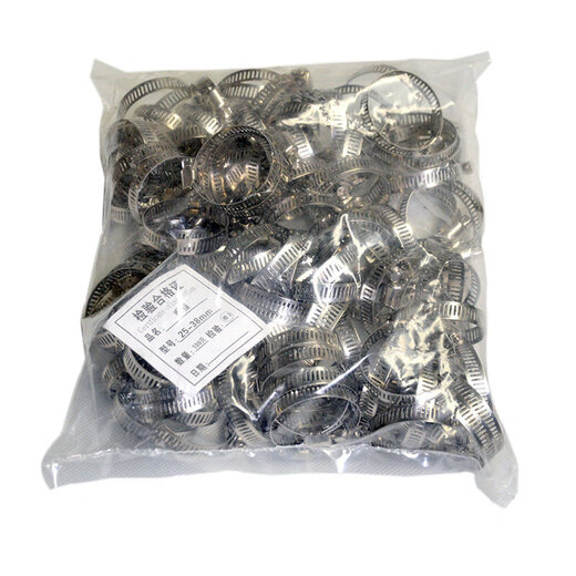 Xu ordered American stainless steel clamp gas hose clamp water pipe buckle pipe car fastening reinforcement 100 pieces Xiaomei 201 semi-steel/diameter 8-12mm bandwidth 8mm (