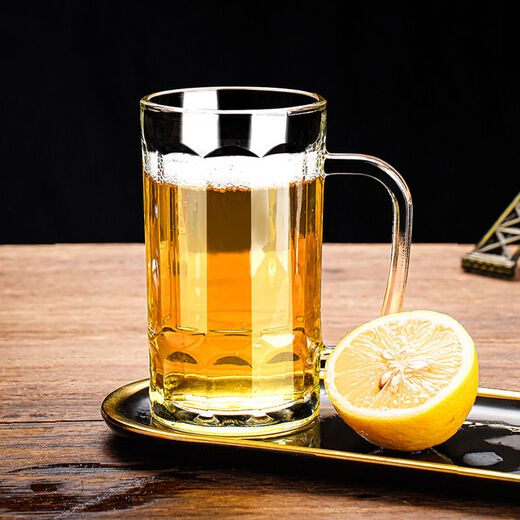 Fantasy Draft Beer Unbreakable Transparent Tea Handle Beer Cup Bar Thickened Beer Cup 6 Pack