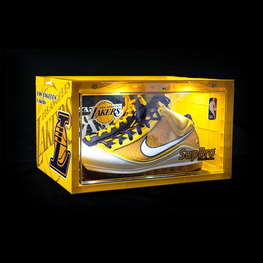 Yusenyi NBA shoe box Lakers peripheral sneaker storage box trendy shoe wall home shoe cabinet Lakers NA co-branded professional style x2 pack 33.7x26.5x20.6cm