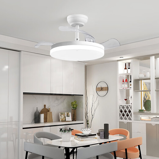 NVC fan light LED ceiling fan light invisible fan modern simple frequency conversion dining room bedroom living room remote control high color rendering lamp recommended! Qingfeng 36W/high CRI/IP40 protection