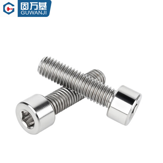 GUWANJI titanium alloy screw TC4 cylindrical head hexagonal bolt cup head screw extended M1.6M2M5M6M8M10-M20 M5x15 2 pieces