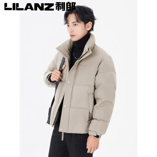 利郎冬季立领90白鸭绒羽绒服男短款2025年新款加厚高级感痞帅防寒外套 黑色(针织领) 2025升级款 M 110-130斤/165CM-170CM