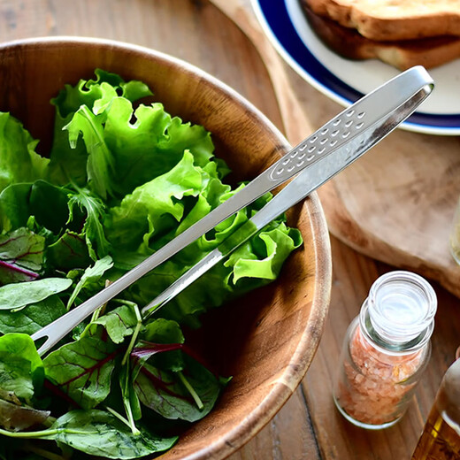 Miss Pot and Mr. Chef, Japanese-made original imported cooking tongs, barbecue tongs, non-slip and anti-scalding barbecue tongs, steak tongs, home kitchen food tongs, bi-monthly stainless steel tongs