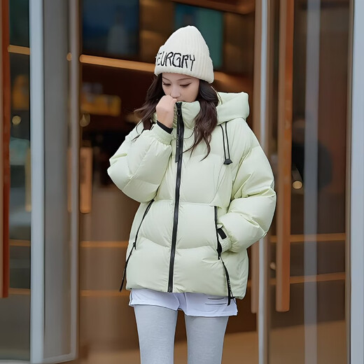 YAYA Ice Cream Series Down Jacket Women's 2025 Winter New Thickened Coldproof Puff Jacket YE Quiet Black M